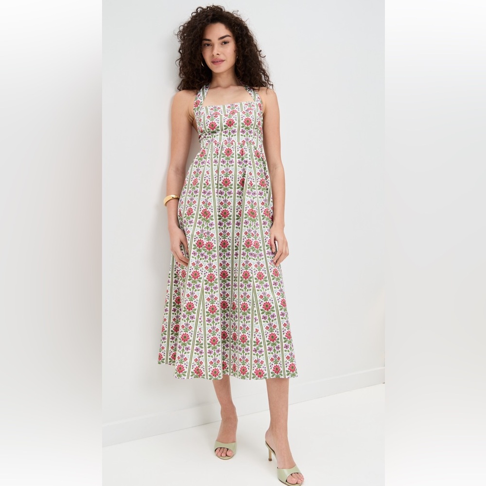 NWT Hill House Home Fleur Midi Dress Floral Spring Print